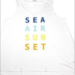 Tank top- sea,air,sunset!